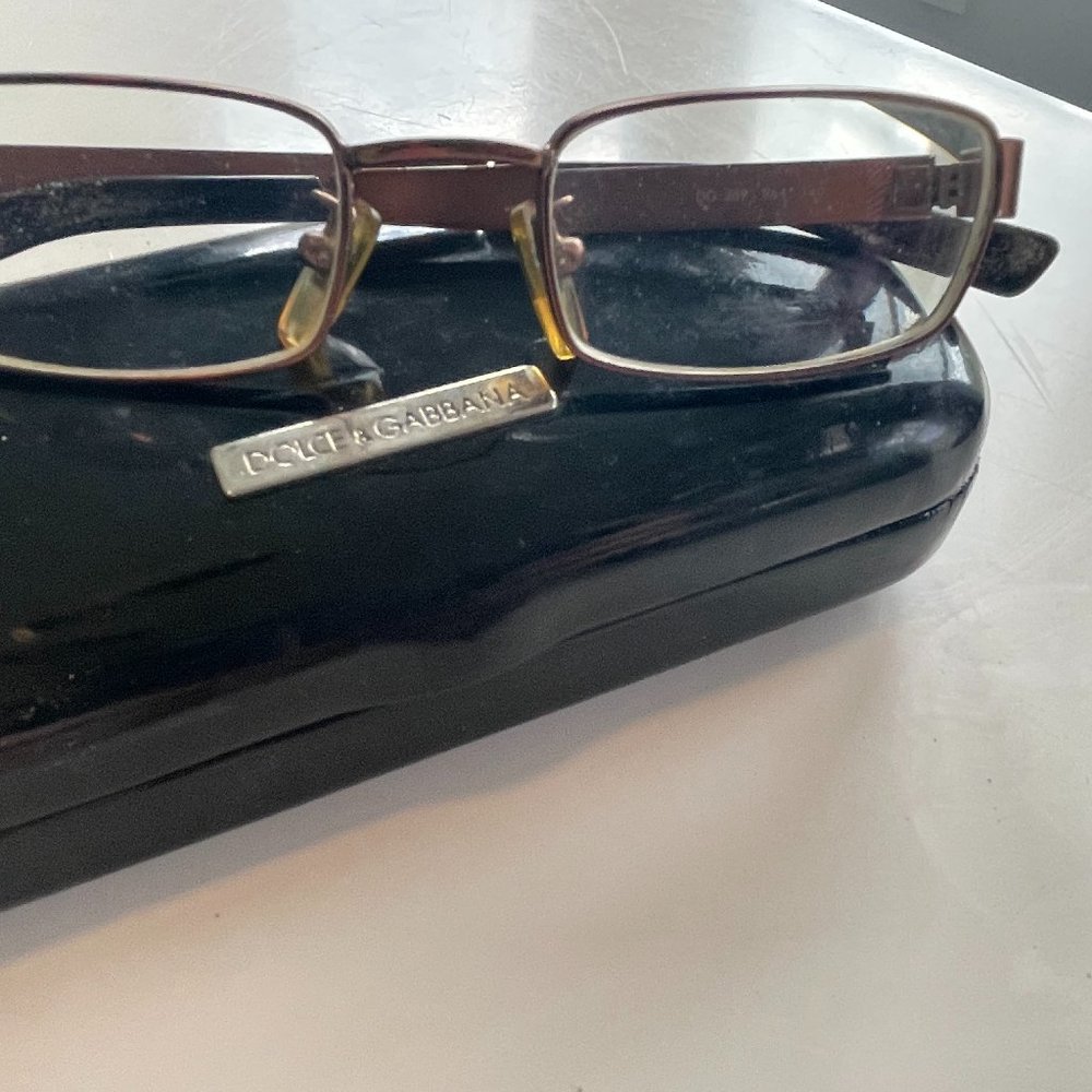 Vintage Dolce & Gabbana Copper Men's Square Frame Glasses (wOriginal Case)